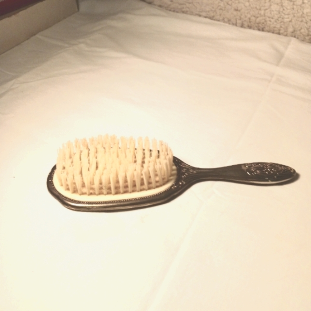 Vintage Silver Plated Hair Brush
